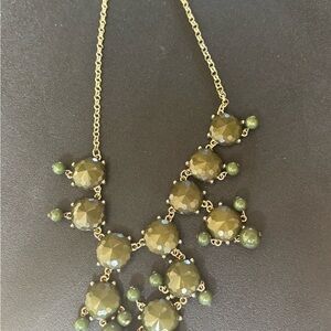 Elegant Green and Gold Necklace